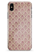 Micro Maroon and Faded Yellow Rococo Pattern - iPhone X Clipit Case