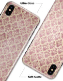 Micro Maroon and Faded Yellow Rococo Pattern - iPhone X Clipit Case
