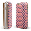 Micro Navy Crowns Over Coral iPhone 6/6s or 6/6s Plus 2-Piece Hybrid INK-Fuzed Case