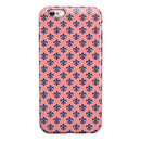 Micro Navy Crowns Over Coral iPhone 6/6s or 6/6s Plus 2-Piece Hybrid INK-Fuzed Case