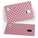 Micro Navy Crowns Over Coral - Premium Protective Decal Skin-Kit for the Apple Credit Card