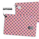 Micro Navy Crowns Over Coral - Premium Protective Decal Skin-Kit for the Apple Credit Card