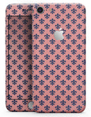 Micro Navy Crowns Over Coral - Skin-kit for the iPhone 8 or 8 Plus