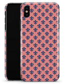 Micro Navy Crowns Over Coral - iPhone X Clipit Case