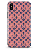 Micro Navy Crowns Over Coral - iPhone X Clipit Case