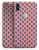 Micro Navy Crowns Over Coral - iPhone X Skin-Kit