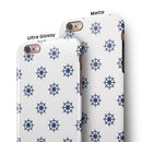 Micro Nay Ship Wheels Over White iPhone 6/6s or 6/6s Plus 2-Piece Hybrid INK-Fuzed Case