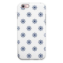 Micro Nay Ship Wheels Over White iPhone 6/6s or 6/6s Plus 2-Piece Hybrid INK-Fuzed Case