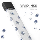 Micro Nay Ship Wheels Over White - Premium Decal Protective Skin-Wrap Sticker compatible with the Juul Labs vaping device