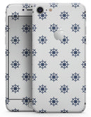 Micro Nay Ship Wheels Over White - Skin-kit for the iPhone 8 or 8 Plus