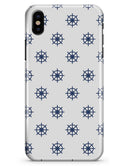 Micro Nay Ship Wheels Over White - iPhone X Clipit Case