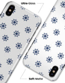 Micro Nay Ship Wheels Over White - iPhone X Clipit Case