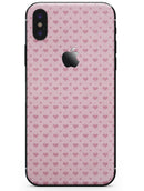 Micro Pink Hearts Over Pale Pink - iPhone X Skin-Kit