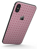Micro Pink Hearts Over Pale Pink - iPhone X Skin-Kit