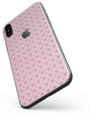 Micro Pink Hearts Over Pale Pink - iPhone X Skin-Kit