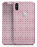 Micro Pink Hearts Over Pale Pink - iPhone X Skin-Kit