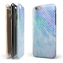 Micro Polka Dots Over Blue Watercolor Surface iPhone 6/6s or 6/6s Plus 2-Piece Hybrid INK-Fuzed Case