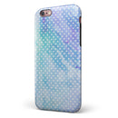 Micro Polka Dots Over Blue Watercolor Surface iPhone 6/6s or 6/6s Plus 2-Piece Hybrid INK-Fuzed Case