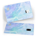 Micro Polka Dots Over Blue Watercolor Surface - Premium Protective Decal Skin-Kit for the Apple Credit Card