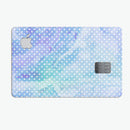 Micro Polka Dots Over Blue Watercolor Surface - Premium Protective Decal Skin-Kit for the Apple Credit Card