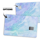 Micro Polka Dots Over Blue Watercolor Surface - Premium Protective Decal Skin-Kit for the Apple Credit Card