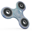 Micro Polka Dots Over Blue Watercolor Surface Full-Body Fidget Spinner Skin-Kit