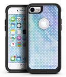 Micro Polka Dots Over Blue Watercolor Surface - iPhone 7 or 8 OtterBox Case & Skin Kits