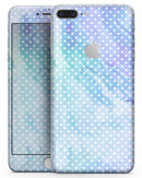 Micro Polka Dots Over Blue Watercolor Surface - Skin-kit for the iPhone 8 or 8 Plus