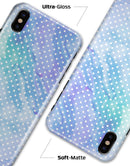Micro Polka Dots Over Blue Watercolor Surface - iPhone X Clipit Case