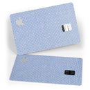 Micro Polka Dots Over Scratched Blue Fabric - Premium Protective Decal Skin-Kit for the Apple Credit Card