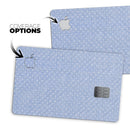 Micro Polka Dots Over Scratched Blue Fabric - Premium Protective Decal Skin-Kit for the Apple Credit Card