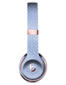 Micro Polka Dots Over Scratched Blue Fabric Full-Body Skin Kit for the Beats by Dre Solo 3 Wireless Headphones