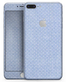 Micro Polka Dots Over Scratched Blue Fabric - Skin-kit for the iPhone 8 or 8 Plus