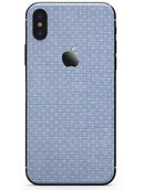 Micro Polka Dots Over Scratched Blue Fabric - iPhone X Skin-Kit
