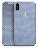Micro Polka Dots Over Scratched Blue Fabric - iPhone X Skin-Kit