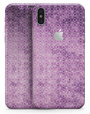 Micro Squares of Violet Grunge - iPhone X Skin-Kit