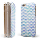 Micro Triangles Over Blue and Green Watercolor Grunge iPhone 6/6s or 6/6s Plus 2-Piece Hybrid INK-Fuzed Case