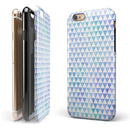 Micro Triangles Over Blue and Green Watercolor Grunge iPhone 6/6s or 6/6s Plus 2-Piece Hybrid INK-Fuzed Case