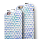 Micro Triangles Over Blue and Green Watercolor Grunge iPhone 6/6s or 6/6s Plus 2-Piece Hybrid INK-Fuzed Case