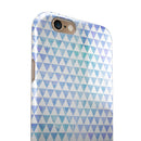 Micro Triangles Over Blue and Green Watercolor Grunge iPhone 6/6s or 6/6s Plus 2-Piece Hybrid INK-Fuzed Case