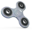 Micro Triangles Over Blue and Green Watercolor Grunge Full-Body Fidget Spinner Skin-Kit