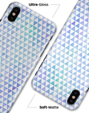 Micro Triangles Over Blue and Green Watercolor Grunge - iPhone X Clipit Case