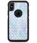 Micro Triangles Over Blue and Green Watercolor Grunge - iPhone X OtterBox Case & Skin Kits