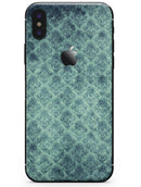 Micro Vintage Navy Rococo Pattern - iPhone X Skin-Kit