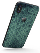 Micro Vintage Navy Rococo Pattern - iPhone X Skin-Kit