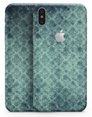 Micro Vintage Navy Rococo Pattern - iPhone X Skin-Kit