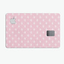 Micro White Crowns Over Pink - Premium Protective Decal Skin-Kit for the Apple Credit Card