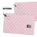 Micro White Crowns Over Pink - Premium Protective Decal Skin-Kit for the Apple Credit Card