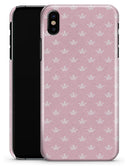 Micro White Crowns Over Pink - iPhone X Clipit Case