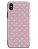 Micro White Crowns Over Pink - iPhone X Clipit Case